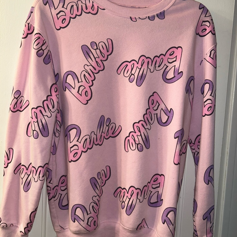 Barbie Logo Pink and Lavender Sweater